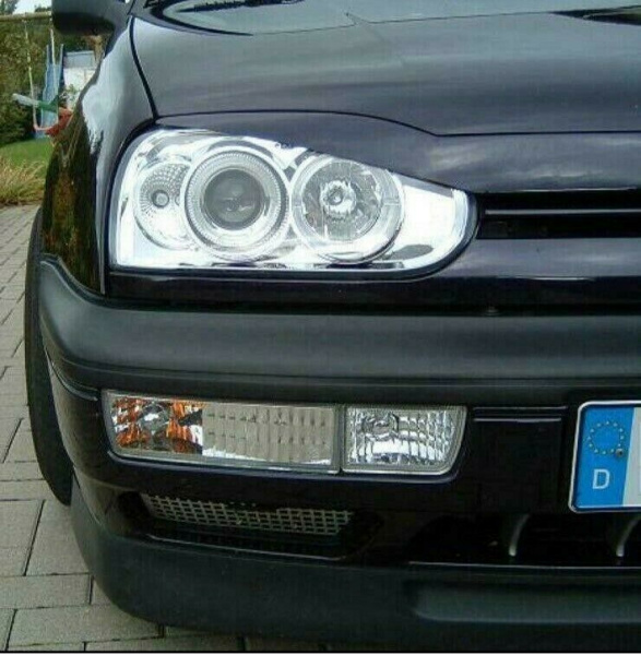 LED Angel Eyes Scheinwerfer für VW Golf 3 91-97 chrom